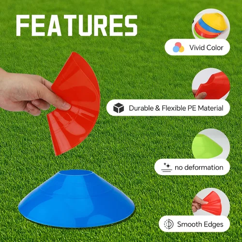 Miniatura 2 de BIRDDIE Conos de entrenamiento de fútbol, conos deportivos de fútbol, marcador de campo de entrenamiento, conos de agilidad con bolsa de transporte