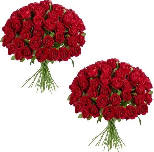 Miniatura 19 de Flores artificiales, rosas táctiles, ramo de rosas falsas, tallo de flores para centros de mesa de boda, corona de bricolaje, decoración del hogar