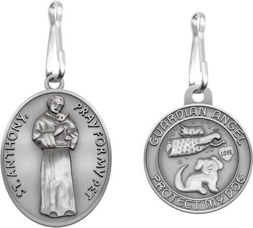 Etiquetas para mascotas grabadas, 2 paquetes de San Francisco de Asís, gatos, perros, medalla, colgante, collar, protege a mi mascota, aleación, No