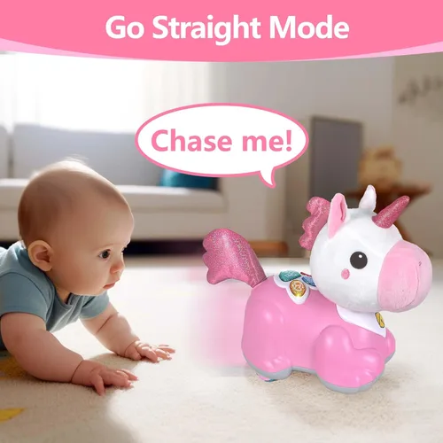 Miniatura 2 de iPlay, iLearn Juguete musical de unicornio para bebé, juguetes para gatear para bebés de 6-9, 9-12, 12-18 meses, juguete musical ligero para bebés