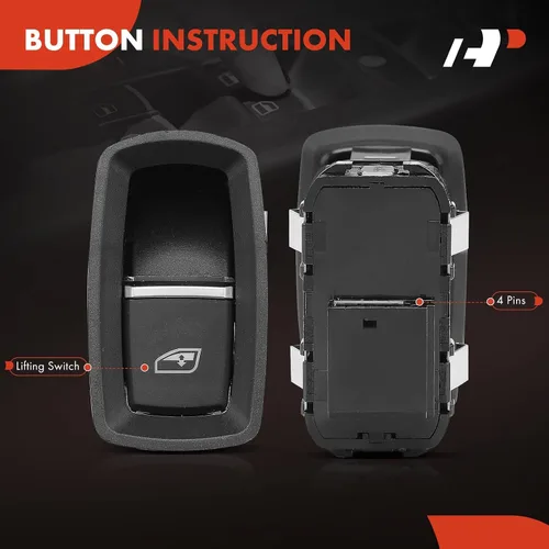Miniatura 4 de A-Premium Interruptor de ventana eléctrico compatible con Porsche 911 2012 2013 2014 2016, Cayenne 2011-2016, compatible con Panamera 2010-2016