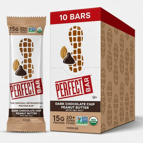 Miniatura 24 de Perfect Bar - Barra de proteínas con crujiente de frutas, frutos rojos mixtos y mantequilla de nueces, snack de proteínas, sin gluten, sin soya, sin