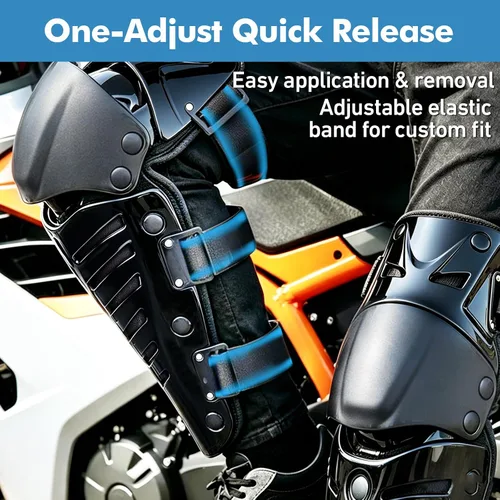 Miniatura 6 de GES Rodilleras para motocicleta, rodilleras protectoras de rodilla para motocicleta