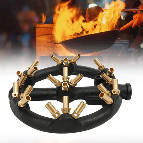 Miniatura 4 de TFCFL Quemador de chorro de 23 puntas, 126,500 BTU/HR G1/2 Boquilla de forma redonda Jet Cuerpo de hierro fundido de gas natural con puntas de latón