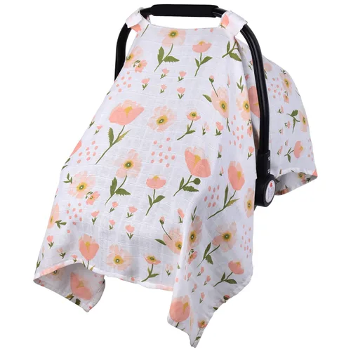 Funda de muselina para asiento de coche para bebés, Metplus Funda transpirable para asiento de coche infantil, funda ligera para portabebés para