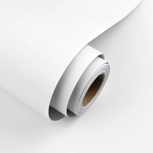 Miniatura 10 de Papel Pintado Negro para Despegar y Pegar 15.7"x118" Papel de Contacto de Color Sólido Moderno Autoadhesivo Extraíble de Vinilo para Paredes