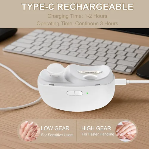 Miniatura 3 de Cortaúñas y pulidor eléctrico 2 en 1, cortaúñas automáticas para adultos y bebés, recortadora silenciosa recargable con LED, colector integrado
