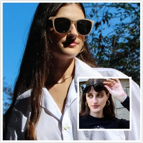Miniatura 15 de FIMILU Paquete de 2 lentes de sol polarizados para mujer, lentes de protección UV400, montura grande, lentes de moda, elegantes