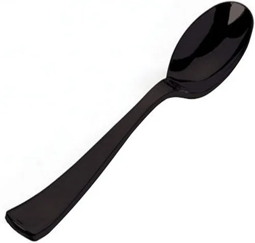 Fineline Settings Platter Pleasers Black - Cuchara extra pesada de 10 pulgadas, 100 piezas Negro