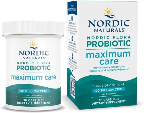 Miniatura 9 de Nordic Naturals Nordic Flora Probiotic Immune Health, 30 cápsulas, 15 cepas probióticas para apoyo a la salud inmunológica y digestiva, vegano, 30