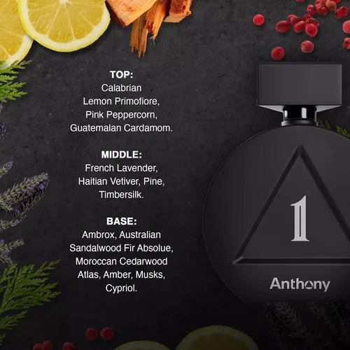 Miniatura 5 de Anthony One Eau de Parfum para hombre, intrigante, irresistiblemente fresco y suave, con limón, lavanda, pino y sándalo ardiente, 3.4 onzas líquidas