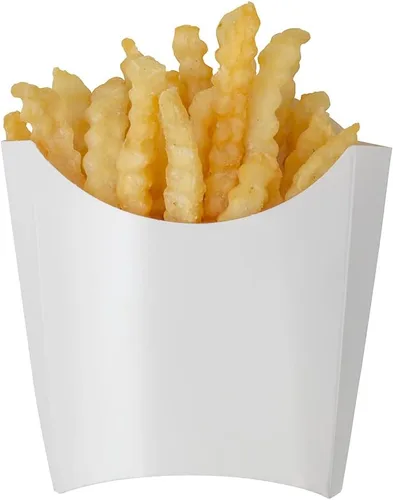 Miniatura 18 de Restaurantware Bio Tek - Taza de papas fritas desechables de 4.7 x 3.5 x 5.1 pulgadas, 100 vasos desechables para refrigerios, papel azul y blanco
