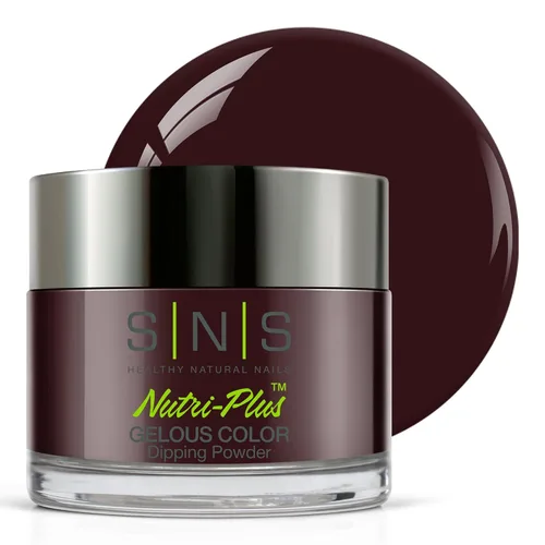 Miniatura 23 de SNS Polvo de inmersión de uñas, polvo de inmersión de color geloso - Acai Bowl (negro) - Color de uñas de larga duración dura 14 días - Bajo olor