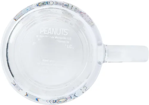 Miniatura 5 de Taza de viaje de vidrio con cierre deslizante y asa de Silver Buffalo Peanuts con Charlie Brown, Snoopy, Woodstock, Sally, Lucy, Linus, Schroeder
