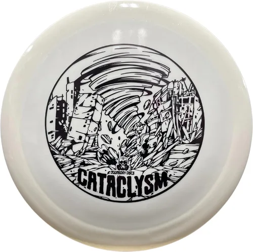 DOOMSDAY DISCS Conductor de distancia avanzada de golf de disco cataclysm en plástico de supervivencia Blanco