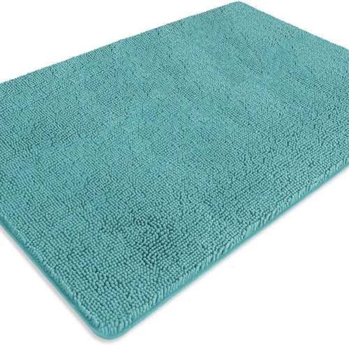 Miniatura 278 de Alfombra de baño pequeña de 12 x 18 pulgadas, lavable y absorbente, antideslizante, alfombra de baño de felpilla gruesa y suave para baño, ducha
