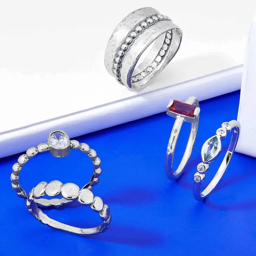 Miniatura 6 de Silpada Anillo de topacio azul y circonita cúbica en plata de ley, Circonita, plata de ley, plata, circonita topacio