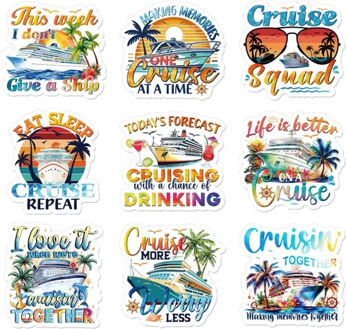 Miniatura 10 de Wxiben - Decoraciones magnéticas grandes para puerta de crucero, 6 unidades, decoración de puerta de crucero de navegación marítima, divertidos