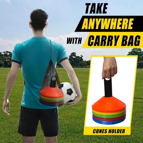 Miniatura 4 de Paquete de 25/50 conos de disco para deportes, conos de entrenamiento de agilidad para fútbol, fútbol, baloncesto, entrenamiento, equipo de práctica