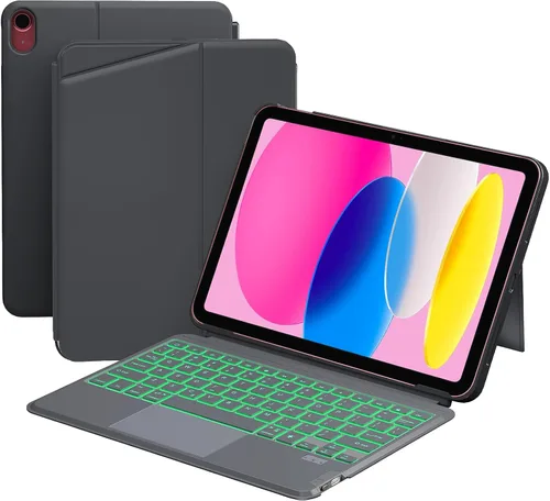 Miniatura 9 de Funda para iPad de 11ª (A16, 2025)/10ª generación con teclado, funda magnética desmontable para teclado Bluetooth inalámbrico para iPad de 10.9