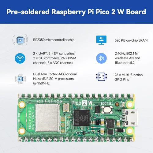 Miniatura 4 de SunFounder Raspberry Pi Pico 2 W Kit de Inicio Definitivo con Más de 110 Cursos en Video y Tutoriales en Línea, 96 Proyectos (16 Proyectos de IoT)