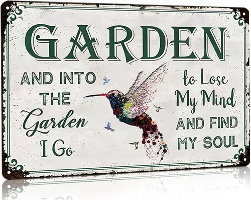 Miniatura 13 de Bestylez Regalos de Jardín Realmente Necesito Todas Estas Plantas Letreros Vintage de Jardinería para Jardín de Hogar, Invernadero, Salón