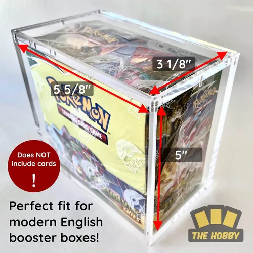 Miniatura 4 de Funda acrílica de lujo compatible con cajas de refuerzo de Pokémon ingleses, magnética, fácil carga superior, protección gruesa de 0.236 pulgadas