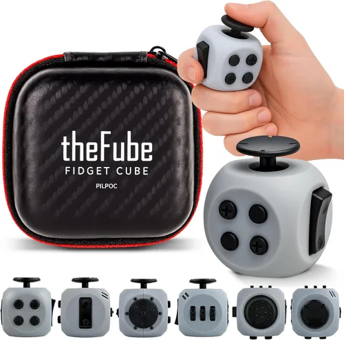 Miniatura 22 de PILPOC - Cubo para la ansiedad theFube, Dodecágono con 12 lados – Cubo para la ansiedad de alta calidad con funda de transporte exclusiva, duradero