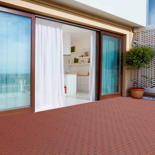 Miniatura 2 de Baldosas para terraza - Pack de 6 adoquines - Baldosas entrelazadas de polipropileno para patio - Pisos al aire libre para terraza, porche, garaje