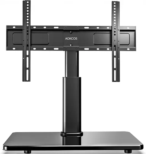 Miniatura 8 de Soporte giratorio universal para TV de 32 a 75 pulgadas con inclinación hacia arriba/abajo, soporte de mesa para TV de 8 niveles de altura ajustable