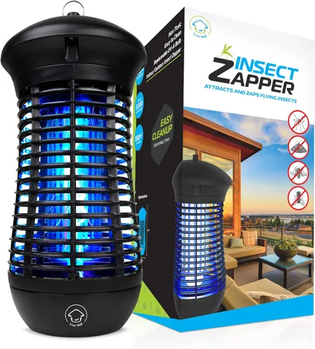 Miniatura 7 de Livin' Well Green Bug Zapper para interiores y exteriores – 4000 V de alta potencia eléctrica Mosquito Zapper Home Patio, 1,500 pies cuadrados rango