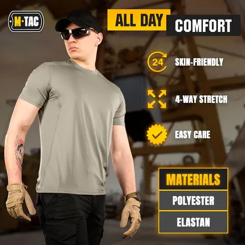 Miniatura 3 de M-Tac Camiseta táctica de manga corta Camiseta de entrenamiento de gimnasio para hombre, militar, ultra ventilada, para entrenamiento atlético