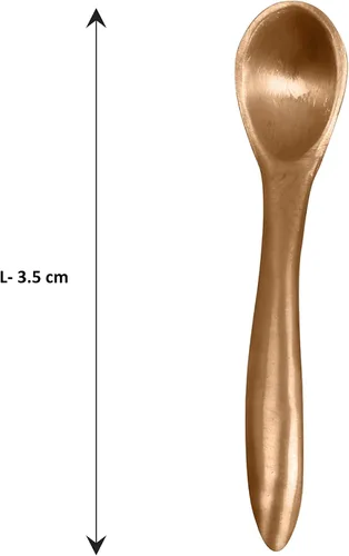 Miniatura 3 de De Kulture - Cuchara de sal Kansa de bronce puro hecho a mano, vajilla de lujo clásica dorada bruñida, cubiertos utilitarios de grado alimenticio