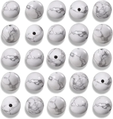 Miniatura 14 de 100 cuentas de jade birmano liso natural de 0.236 pulgadas (0.236 in), cuentas redondas sueltas de piedras preciosas para fabricación de joyas
