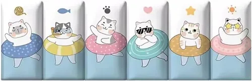 Miniatura 28 de Paneles de pared 3D autoadhesivos para cabecero de 70.86 pulgadas, diseño de dibujos animados suave anticolisión, acolchado decorativo de pared