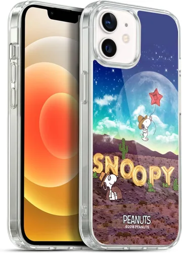 Miniatura 102 de Head Case Designs Funda de gel con licencia oficial de Peanuts Nebula Cactus Needles Snoopy Space Cowboy [protección de grado militar] compatible