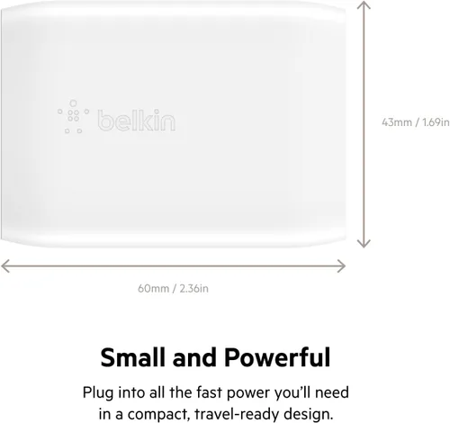 Miniatura 7 de Belkin Bloque de cargador USB C de 30 W, entrega de energía USB-C, carga súper rápida PPS - Samsung Galaxy S25, Apple iPhone 17, Air, Pro Max, iPad