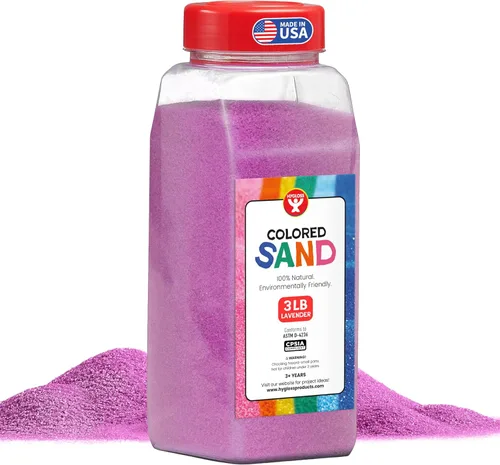 Miniatura 37 de Hygloss Arena de colores para manualidades – Botella de 1 libra, magenta – Juegos de arte de arena fina y colorida vibrante para niños – Actividades