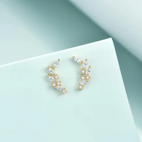 Miniatura 3 de Rnivida Aretes tipo dormilona de plata de ley 925, hipoalergénicos, pequeños aretes de circonita cúbica para mujer