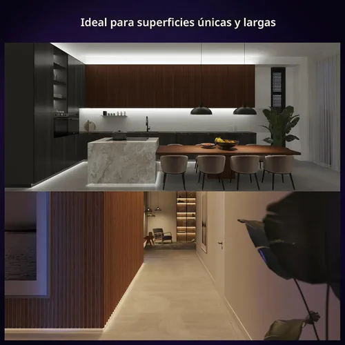 Miniatura 5 de PHILIPS Hue Kit de Base de Tira de Luces LED Inteligente RGBWW Solo de Interior de 10 Pies, 1 Paquete, Control con Aplicación Hue, Tiras de Luces