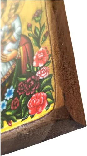 Miniatura 5 de Icono de madera ortodoxa griega de madera ortodoxa griega hecha a mano de la Virgen María, la rosa unwithering / MP2