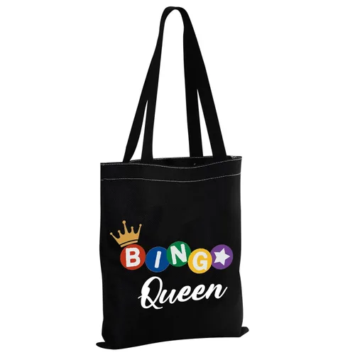 Miniatura 5 de MBMSO Bingo Queen Tote Bag Bingo Amante Regalos Divertidos Jugadores de Bingo Regalos Bingo Hombro Compras Bolsa de Bingo Juego de Jugador Regalo