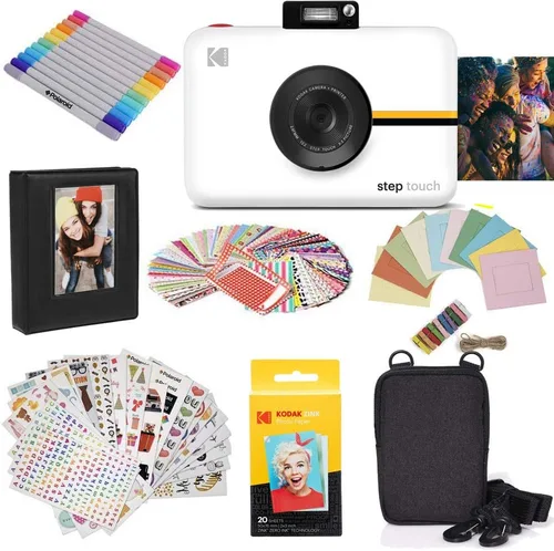 Miniatura 9 de Zink Kodak Step Touch Cámara digital de 13 MP e impresora instantánea con pantalla táctil LCD de 3.5 pulgadas, video HD de 1080p (blanco) paquete