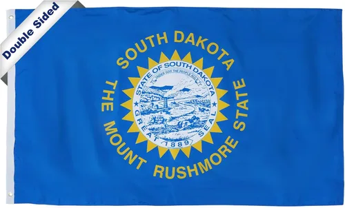Miniatura 22 de SYII Bandera del estado de Alabama de 3 x 5 pies, banderas de 3 capas de doble cara del estado de Delaware con 2 ojales de latón y cabecera de lona