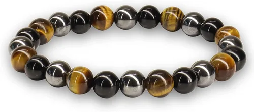 Miniatura 124 de Crystal Vibe Pulseras de cuentas de 0.315 in para mujeres y hombres, pulseras de cristal con piedras preciosas naturales, tamaño elástico ajustable