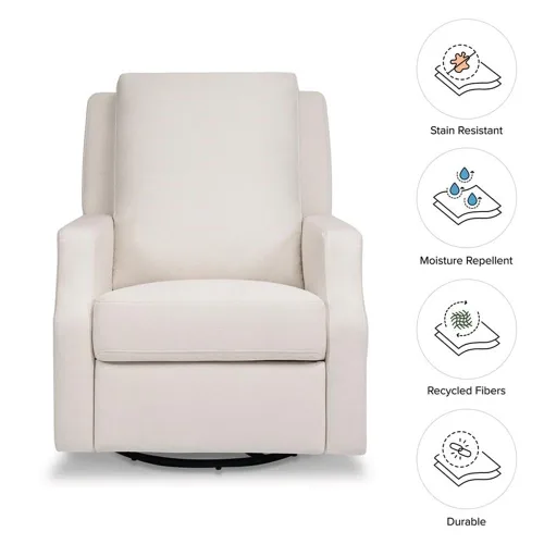 Miniatura 9 de Namesake Crewe Glider - Silla reclinable para guardería – GREENGUARD Gold & Certi-PUR certificado US – Mecedora deslizante para guardería y sala