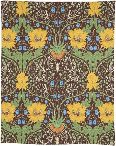 Miniatura 44 de Mantel Floral Retro de Pájaros, Diseño Original Bohemio William Morris Estampado Cubierta de Mesa para Hogar Picnic Fiesta Comedor Cocina William