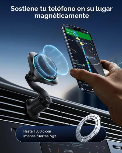 Miniatura 7 de ESR OmniLock Qi2.2 - Cargador MagSafe de 25 W para montaje en coche con CryoBoost, cargador MagSafe para automóvil con refrigeración para teléfono