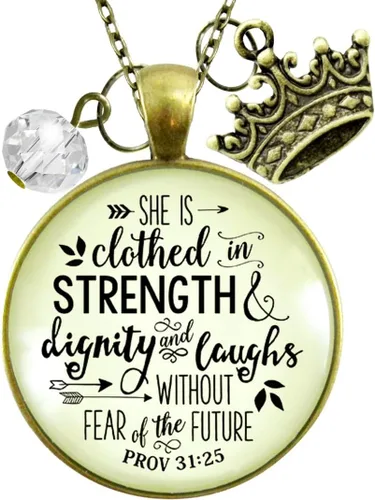 Miniatura 2 de Gutsy Goodness Collar inspirado en la mujer de la fe, colgante hecho a mano con mensaje de esperanza
