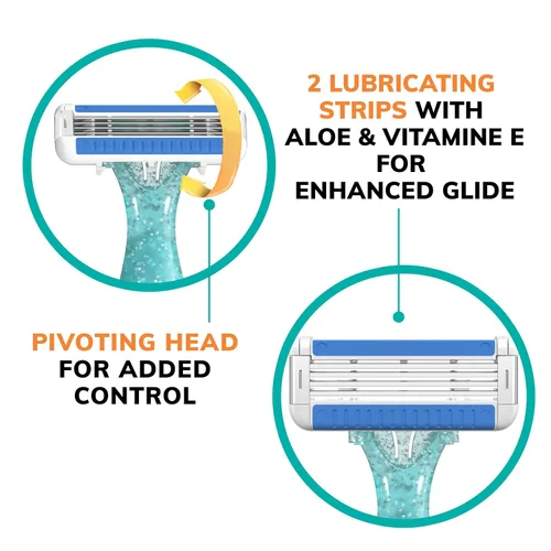 Miniatura 8 de BIC EasyRinse Anti-Clogging Maquinillas de Afeitar Desechables para Mujer para un Afeitado Más Suave con Menos Irritación*, Maquinillas de Afeitar